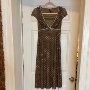 Motel Light brown & cream Polka Dot Dress